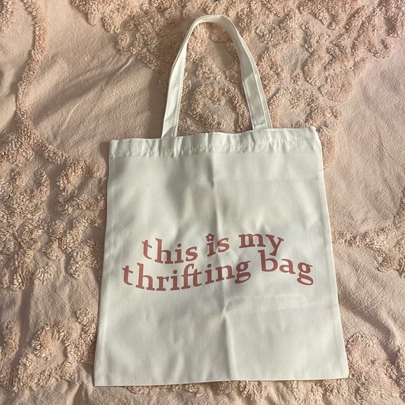 This is my thrifting bag | cute tote bag - Picture 5 of 5